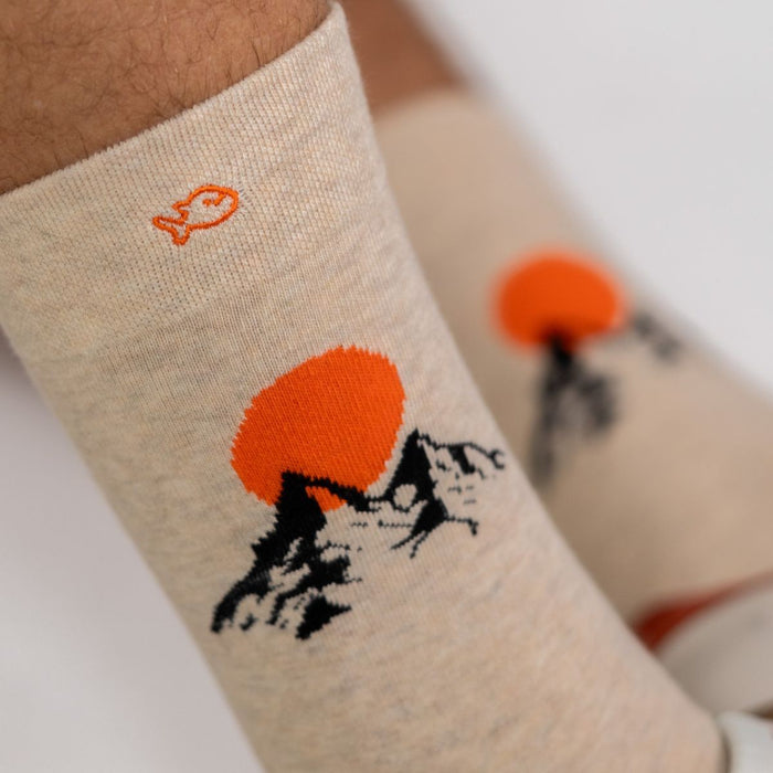 Billybelt Chaussettes En Coton Peigne A Motifs Mont Blanc - BILLYBELT