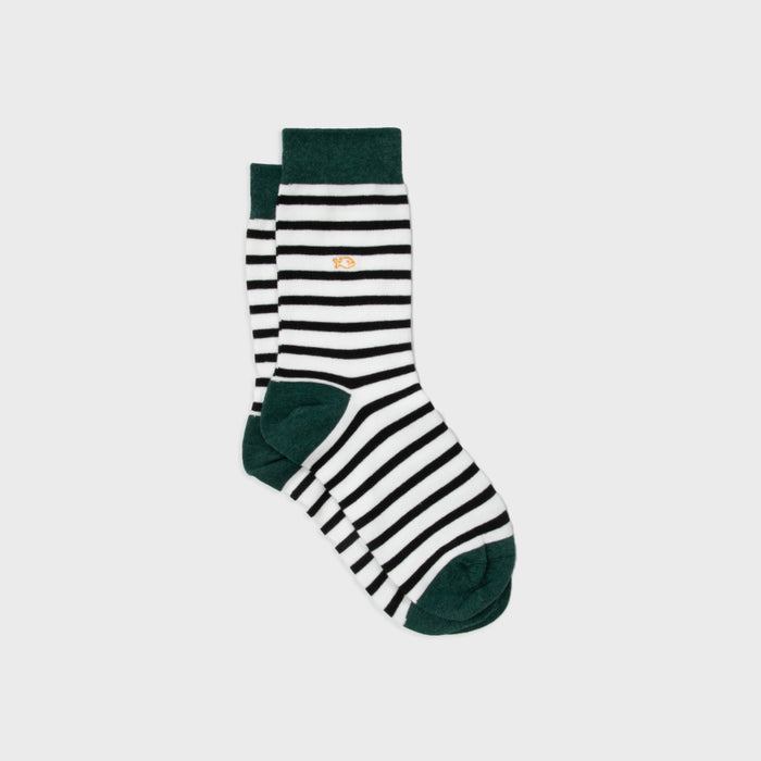 billybelt Chaussettes en coton peigne a rayures larges blanc et noir - BILLYBELT