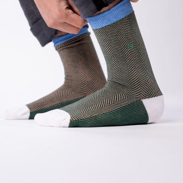 Billybelt Chaussettes En Coton Peigne Chevrons Broceliande - BILLYBELT