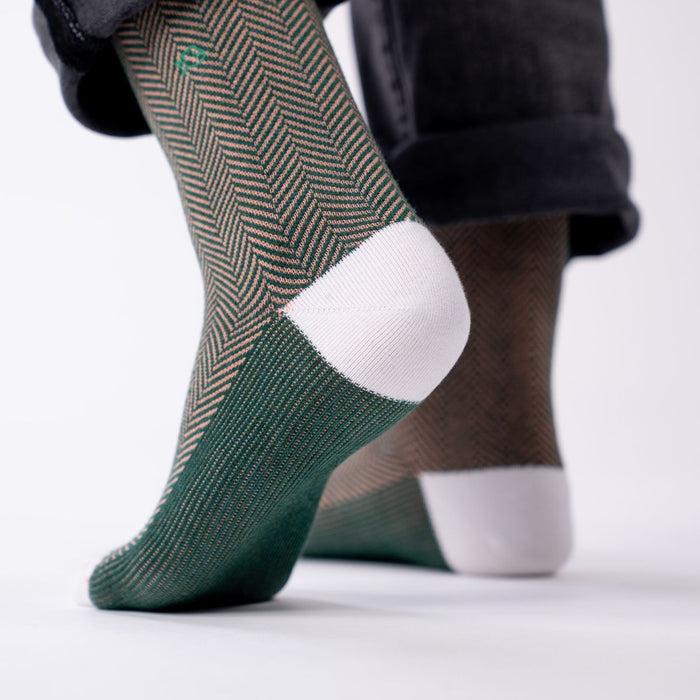 Billybelt Chaussettes En Coton Peigne Chevrons Broceliande - BILLYBELT