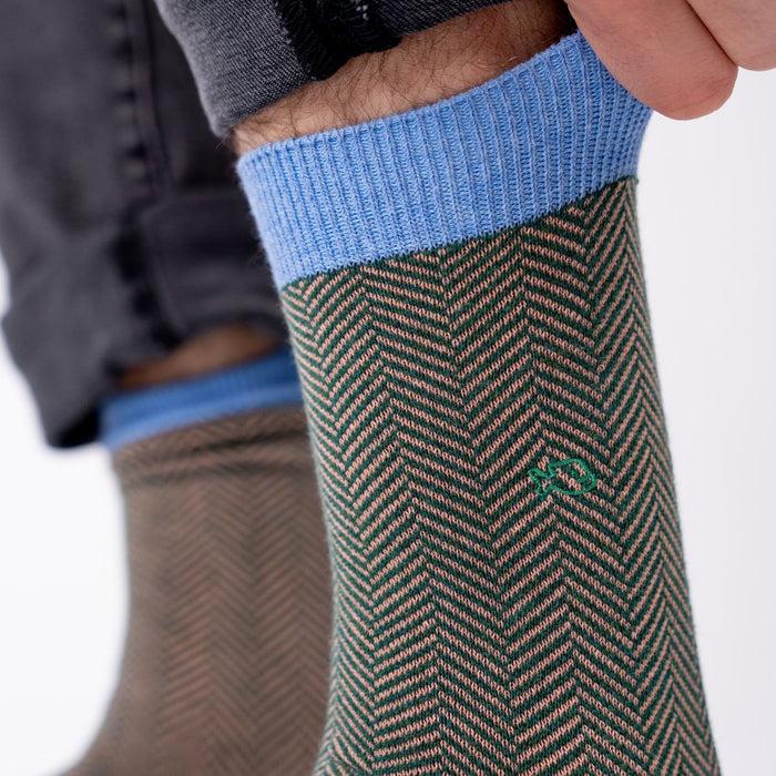 Billybelt Chaussettes En Coton Peigne Chevrons Broceliande - BILLYBELT