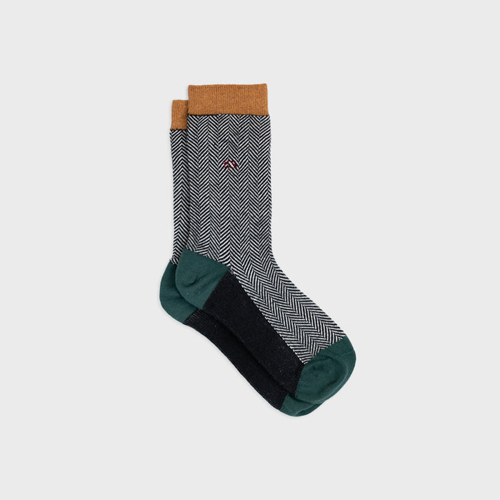 billybelt Chaussettes en coton peigne chevrons sherwood - BILLYBELT billybelt Chaussettes en coton peigne chevrons sherwood - BILLYBELT
