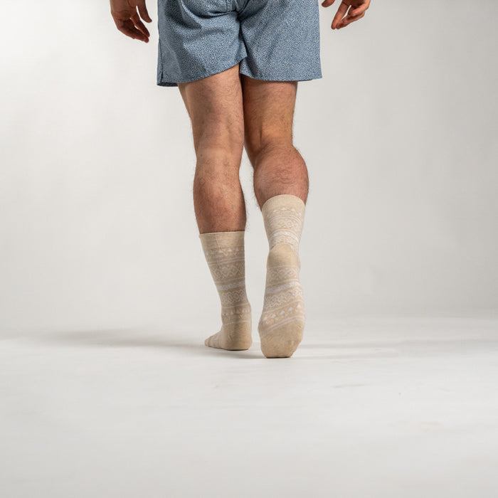 Billybelt Chaussettes En Coton Peigne Jacquard Beige - BILLYBELT