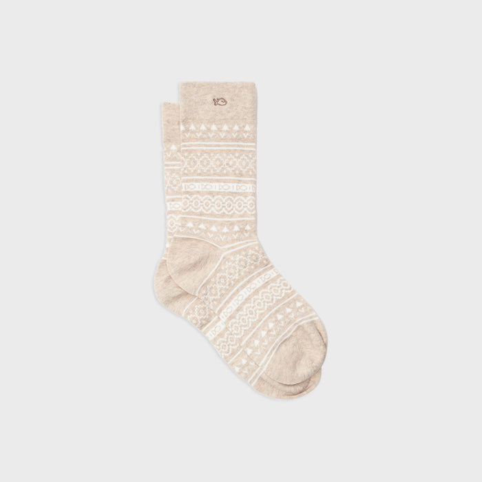 billybelt Chaussettes en coton peigne jacquard beige - BILLYBELT