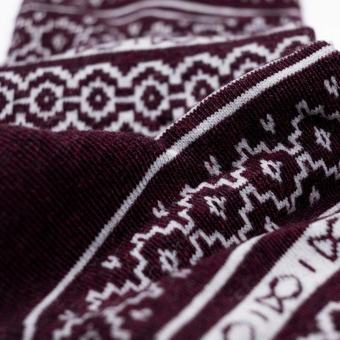 Billybelt Chaussettes En Coton Peigne Jacquard Bordeaux - BILLYBELT