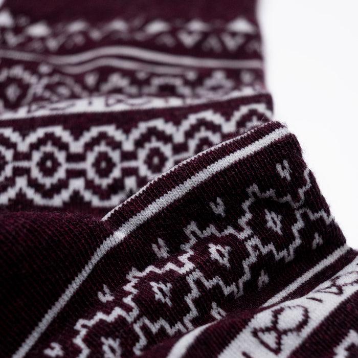 Billybelt Chaussettes En Coton Peigne Jacquard Bordeaux - BILLYBELT
