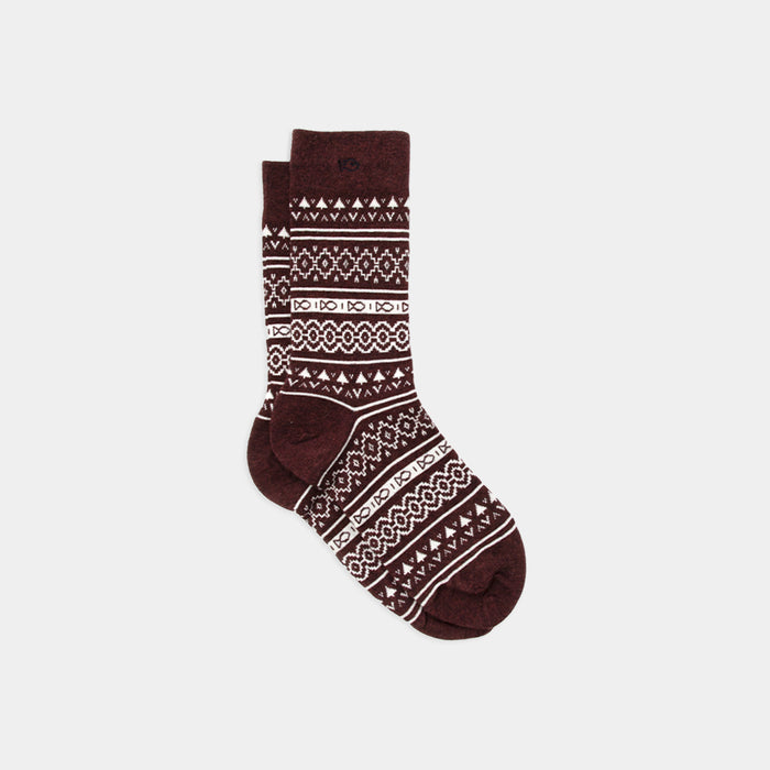 billybelt Chaussettes en coton peigne jacquard bordeaux - BILLYBELT