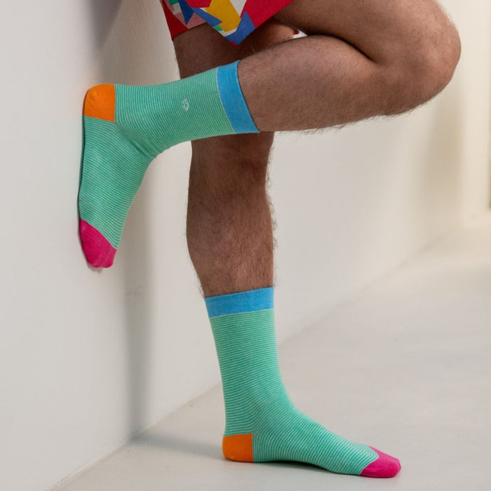 Billybelt Chaussettes En Coton Peigne Rayees Tutti Frutti - BILLYBELT