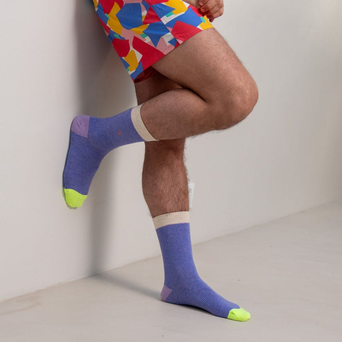 Billybelt Chaussettes En Coton Peigne Rayees Vibrante - BILLYBELT