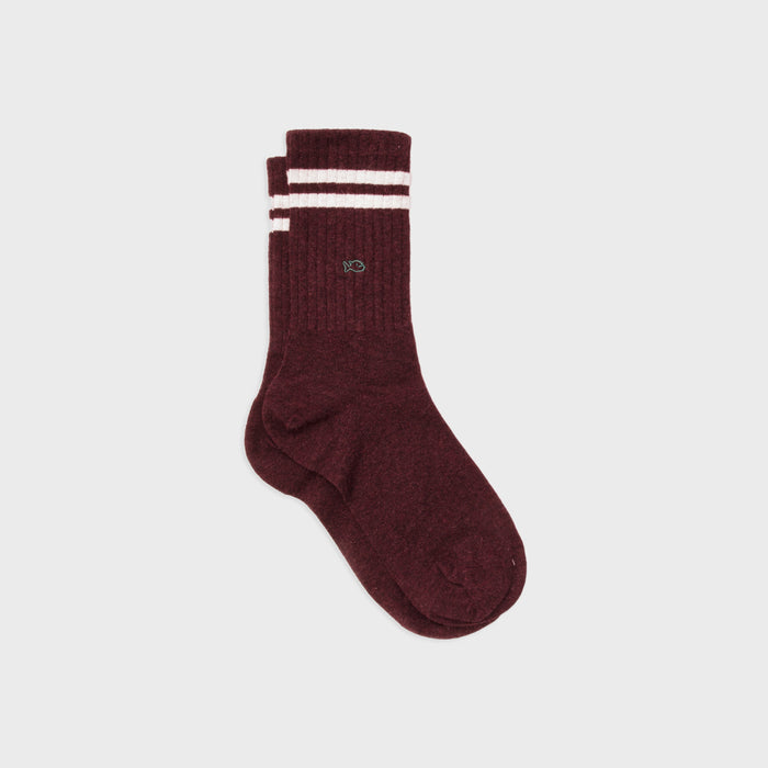billybelt Chaussettes en coton peigné Retro - Bordeaux rayé beige billybelt Chaussettes en coton peigné Retro - Bordeaux rayé beige
