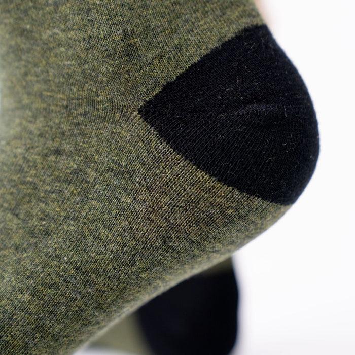 Billybelt Chaussettes En Coton Peigné Retro - Kaki Rayé Beige