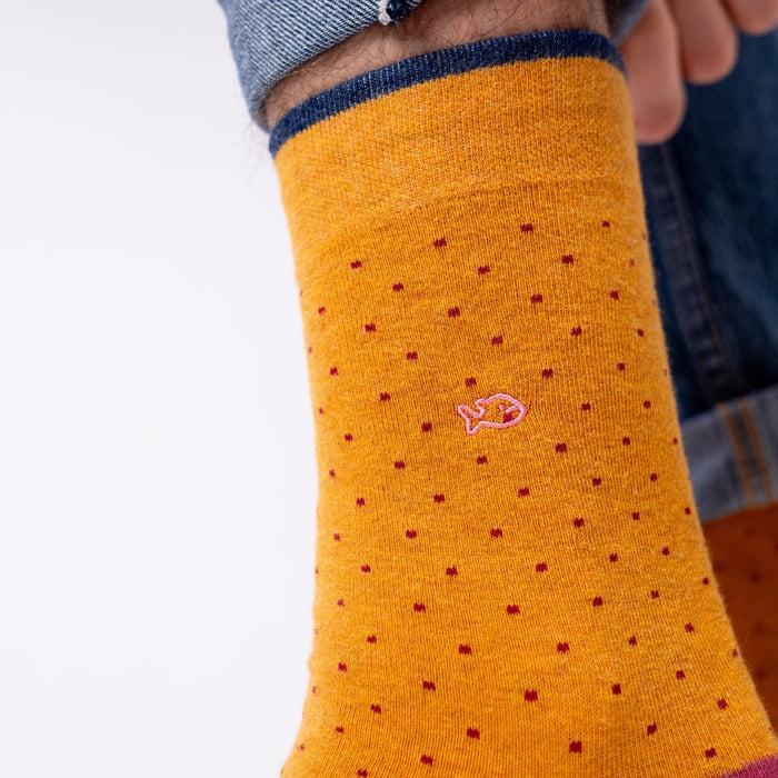 Billybelt Chaussettes En Coton Peigne Square Safran - BILLYBELT