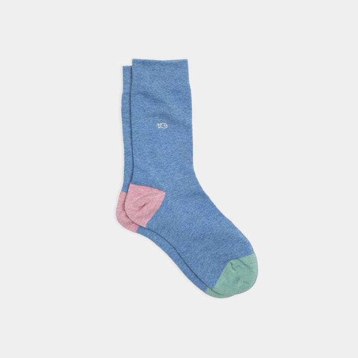 billybelt Chaussettes en coton peigné Unies - Bleu chiné