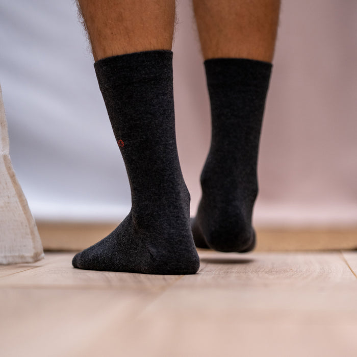 Billybelt Chaussettes En Coton Peigne Unies Gris Souris - BILLYBELT