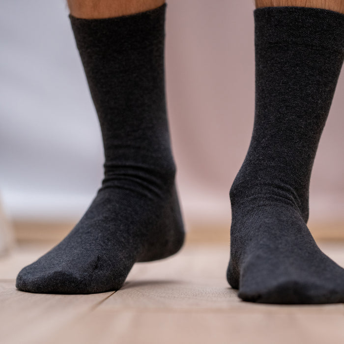 Billybelt Chaussettes En Coton Peigne Unies Gris Souris - BILLYBELT