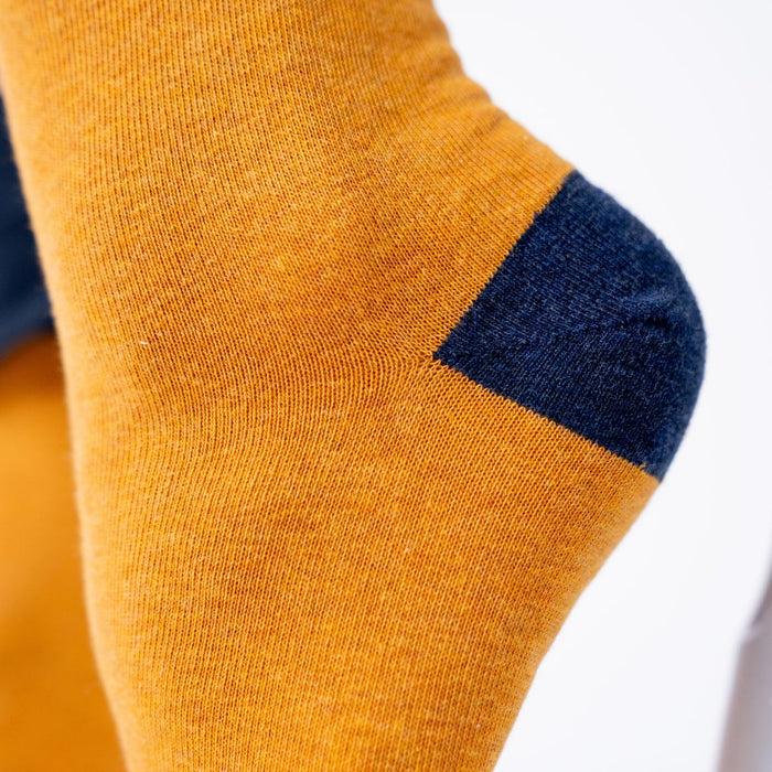 Billybelt Chaussettes En Coton Peigne Unies Jaune Chiné - BILLYBELT