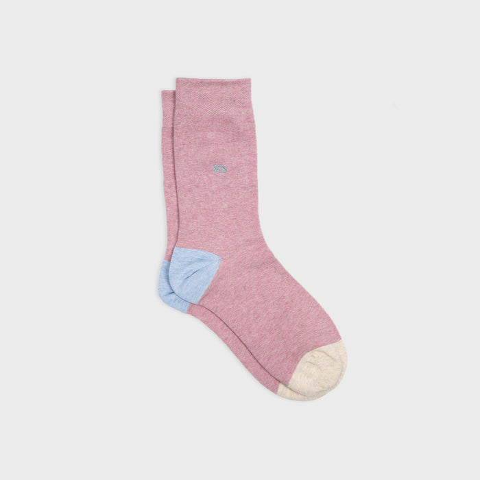 Billybelt Chaussettes En Coton Peigné Unies - Rose Chiné