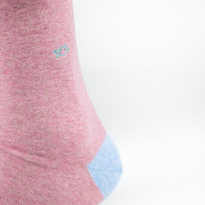 Billybelt Chaussettes En Coton Peigné Unies - Rose Chiné