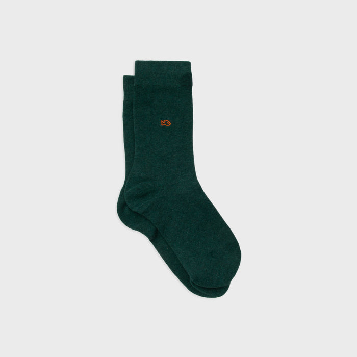 billybelt Chaussettes en coton peigne unies vert anglais - BILLYBELT