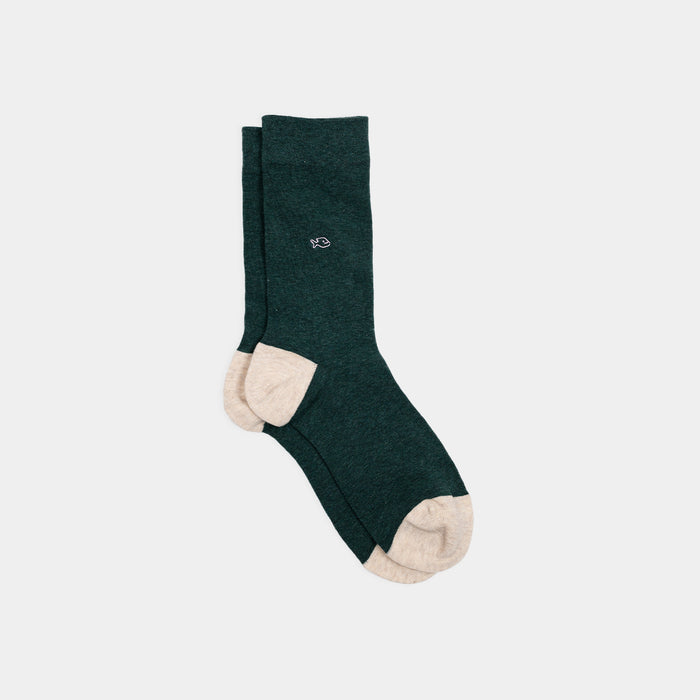 billybelt Chaussettes en coton peigné Unies - Vert foncé chiné
