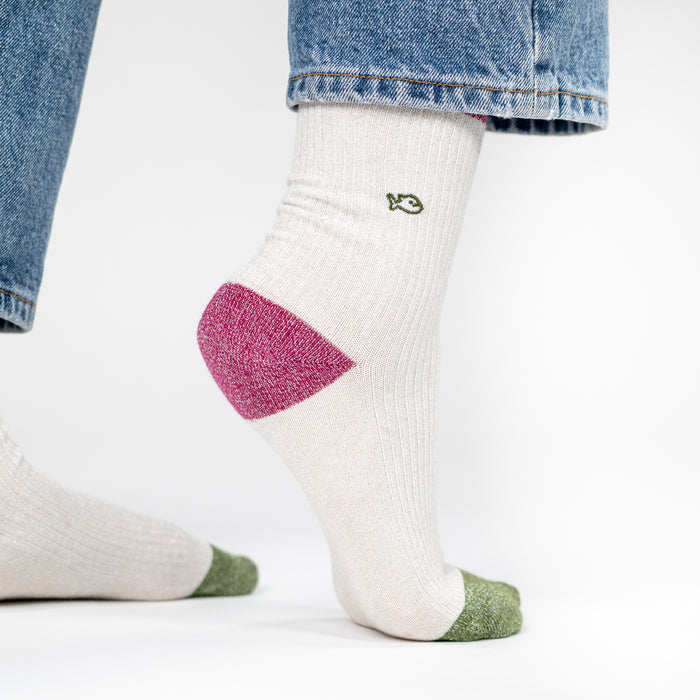 Billybelt Chaussettes En Coton Peigné Vintage - Blanc