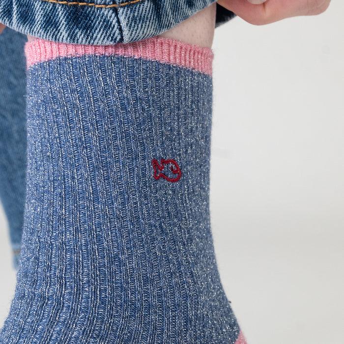 Billybelt Chaussettes En Coton Peigne Vintage Bleu Gris - BILLYBELT