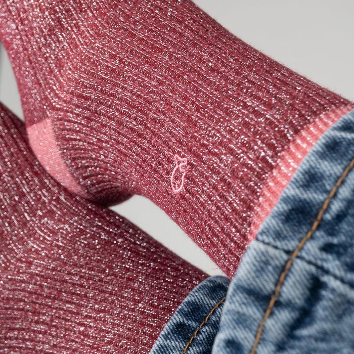 Billybelt Chaussettes En Coton Peigne Vintage Rose Foncé - BILLYBELT