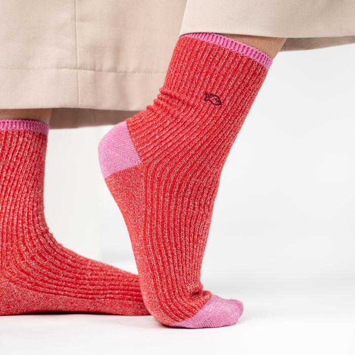 Billybelt Chaussettes En Coton Peigné Vintage - Rouge
