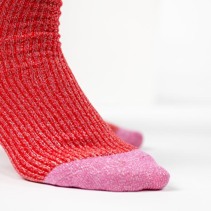 Billybelt Chaussettes En Coton Peigné Vintage - Rouge