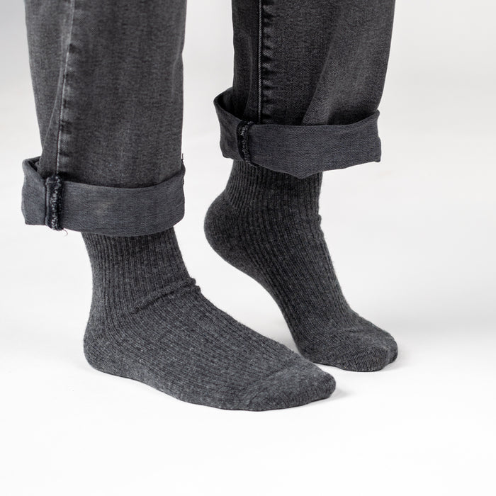 Billybelt Chaussettes En Laine Avec Angora Gris Fonce - BILLYBELT