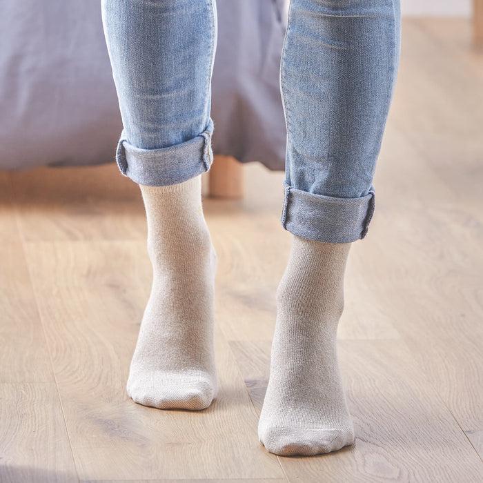Billybelt Chaussettes Pailletées En Coton Peigné Unies - Beige