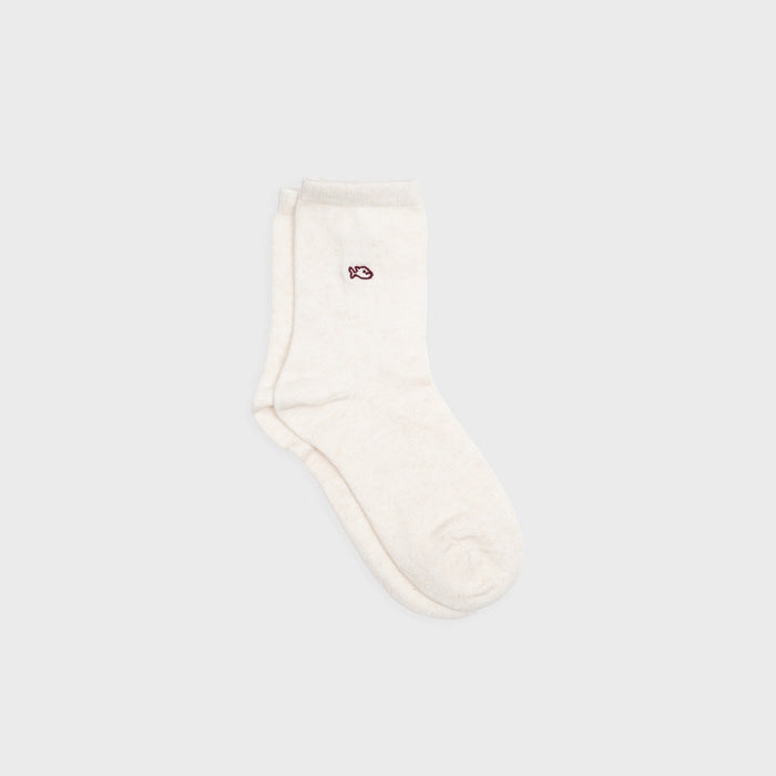 Billybelt Chaussettes Pailletées En Coton Peigné Unies - Écru - BILLYBELT