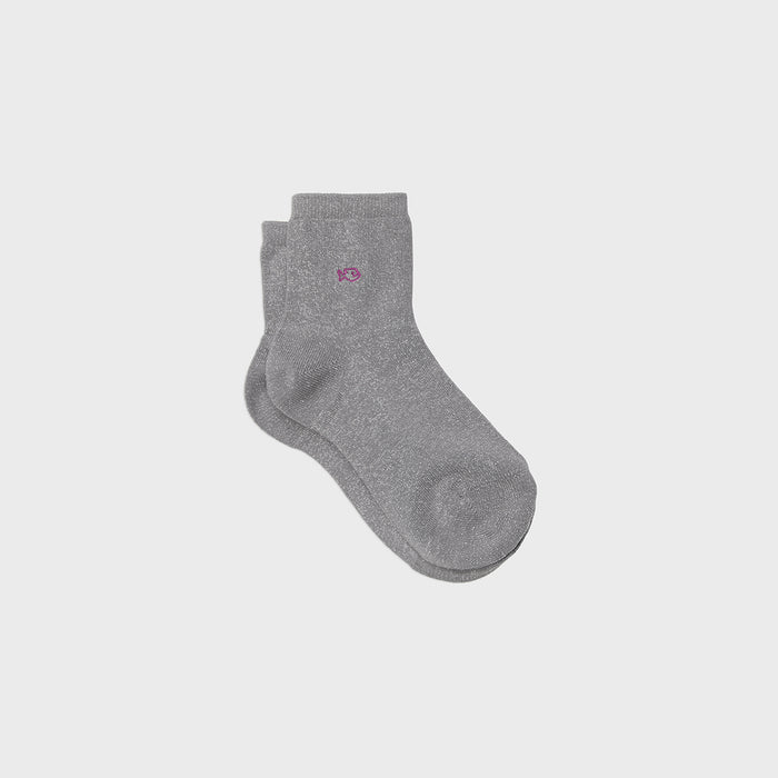 billybelt Chaussettes pailletées en coton peigné Unies - Gris billybelt Chaussettes pailletées en coton peigné Unies - Gris