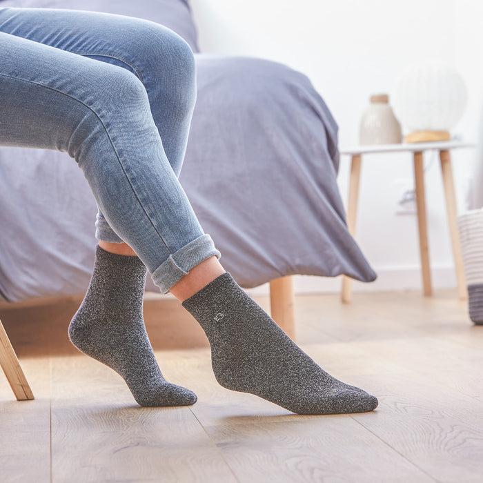 Billybelt Chaussettes Pailletées En Coton Peigné Unies - Noir