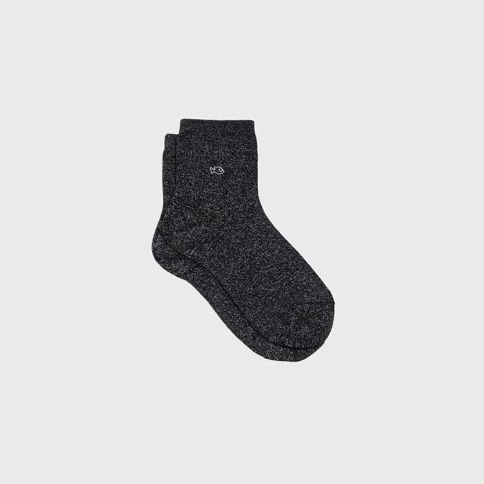 billybelt Chaussettes pailletées en coton peigné Unies - Noir billybelt Chaussettes pailletées en coton peigné Unies - Noir