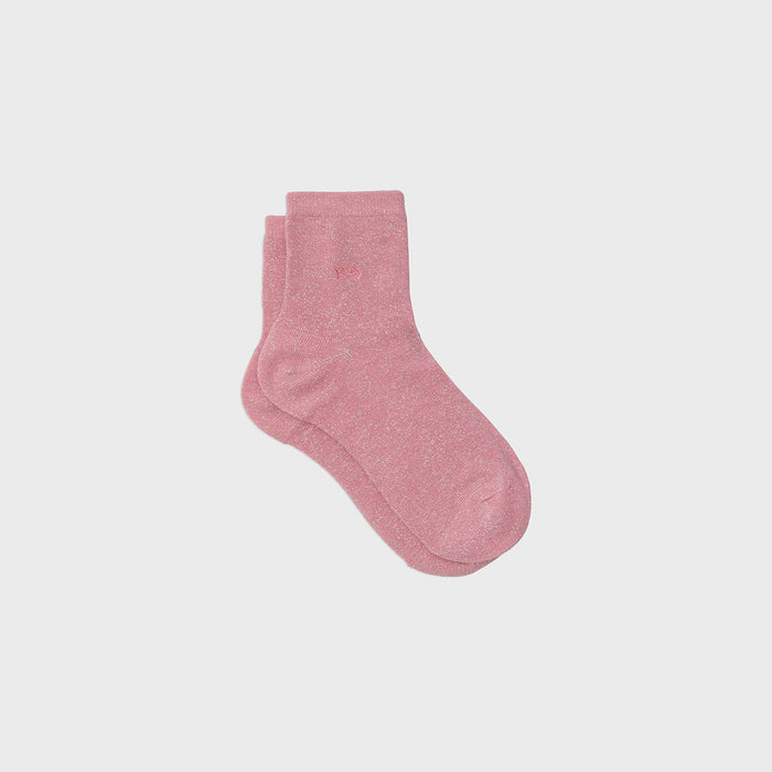 billybelt Chaussettes pailletées en coton peigné Unies - Rose pêche billybelt Chaussettes pailletées en coton peigné Unies - Rose pêche
