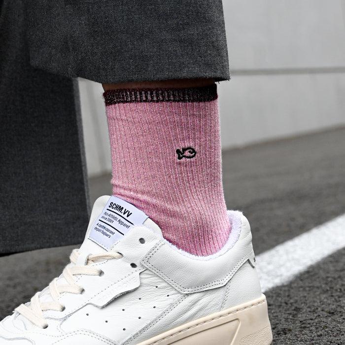 Billybelt Chaussettes Pailletees En Coton Peigne Vintage Rose - BILLYBELT