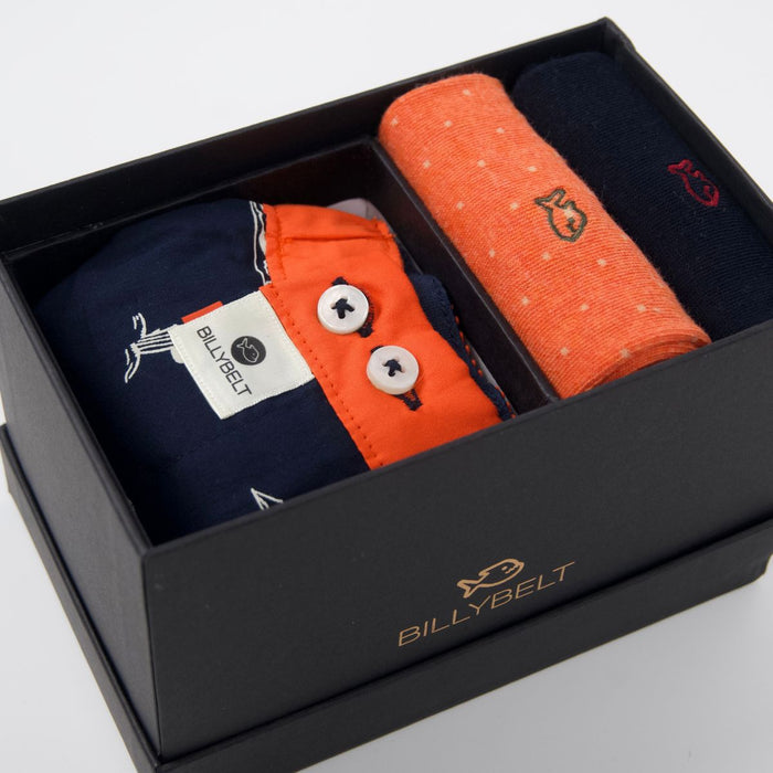 billybelt Coffret 1 caleçon + 1 chaussette unie + 1 chaussette à pois