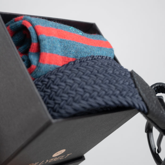 Billybelt Coffret 1 Ceinture Unie + 1 Paire De Chaussettes à Larges Rayures