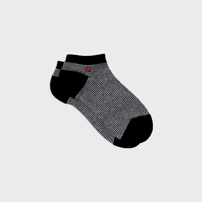 billybelt Socquettes en coton peigne a rayures noir et blanc - BILLYBELT