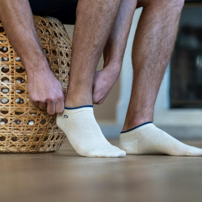 Billybelt Socquettes En Coton Peigné Unies - Jaune Clair Chiné