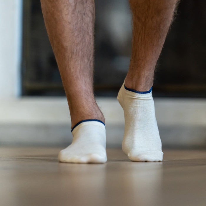 Billybelt Socquettes En Coton Peigné Unies - Jaune Clair Chiné