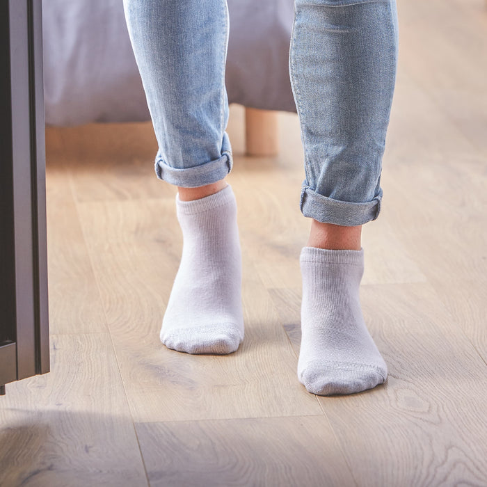 Billybelt Socquettes Pailletees En Coton Peigne Unies Blanc - BILLYBELT