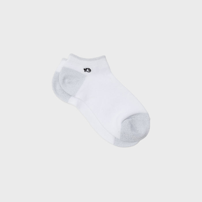 billybelt Socquettes pailletees en coton peigne unies blanc - BILLYBELT