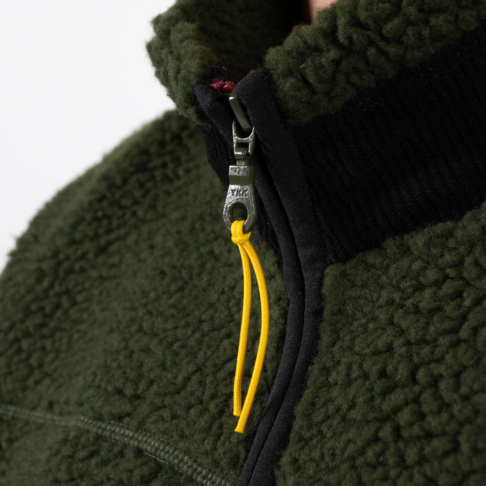 Billybelt Veste Sherpa Mixte Zippée Sans Manches Kaki - BILLYBELT