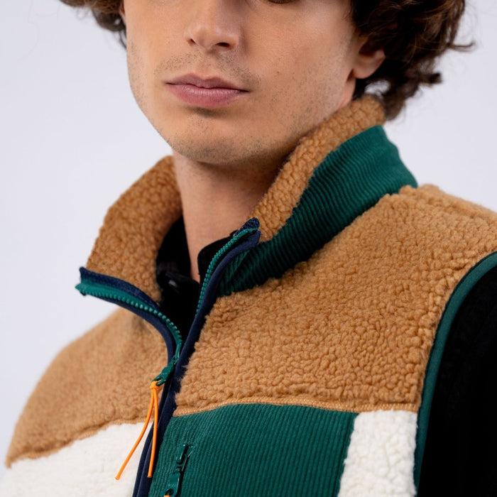 Billybelt Veste Sherpa Mixte Zippée Sans Manches Pistache - BILLYBELT