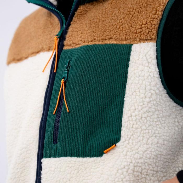 Billybelt Veste Sherpa Mixte Zippée Sans Manches Pistache - BILLYBELT