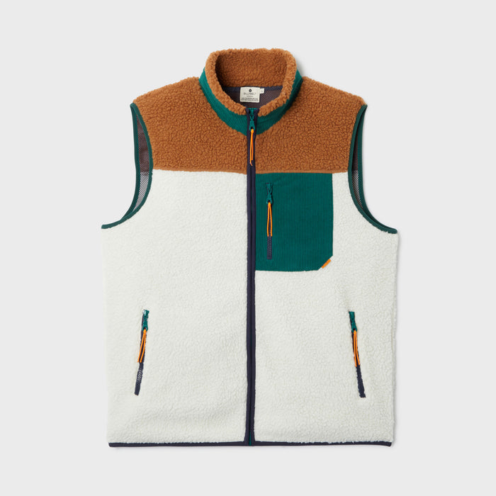 billybelt Veste sherpa mixte zippée sans manches pistache - BILLYBELT