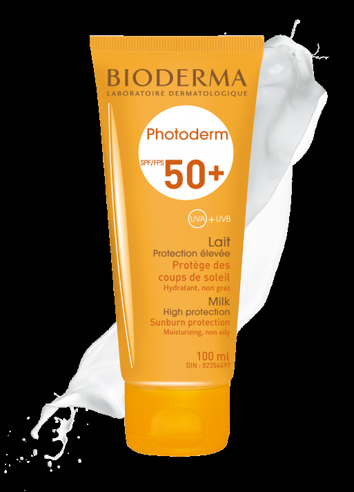 bioderma Photoderm Lait FPS 50+ l Lait avec protection solaire très élevée pour peaux sensibles