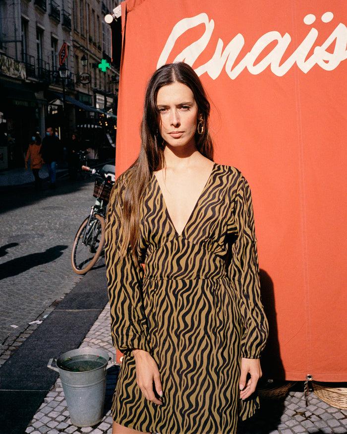 bizance paris Robe Faith imprimé tigre / BIZANCE PARIS